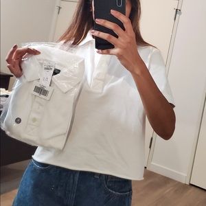 Abercrombie Polo crop tee